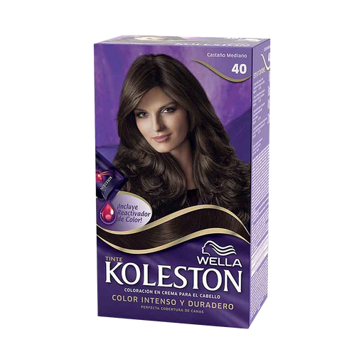 [01618] TINTE KOLESTON CREMA#40 CASTAÑO MEDIANO KIT 