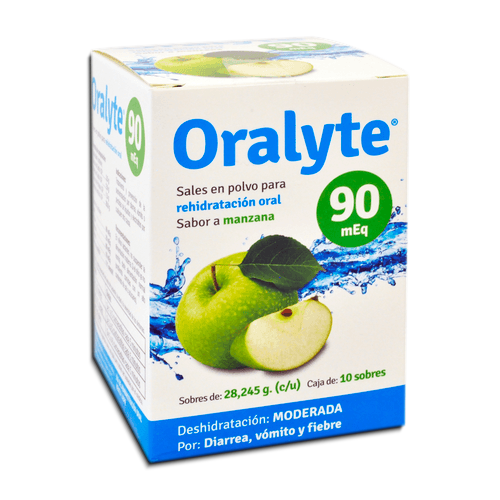[07168] ORALYTE MANZANA  POL-SOL-ORALx90MEQx10