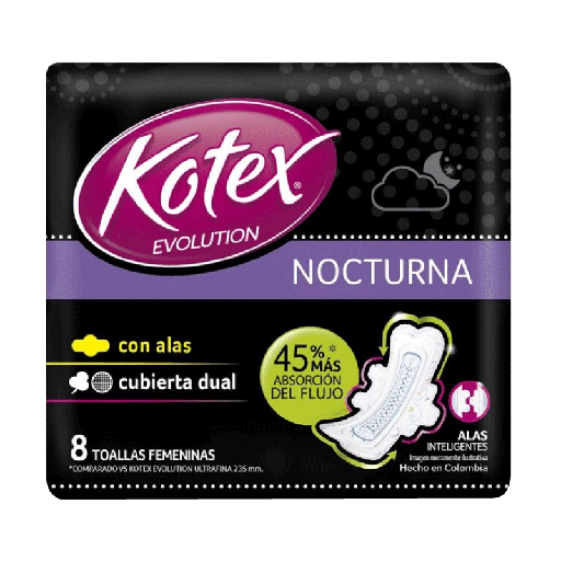 [00498] TOALLA HIG KOTEX NOCTURNA EX-PROTECCIONx8 