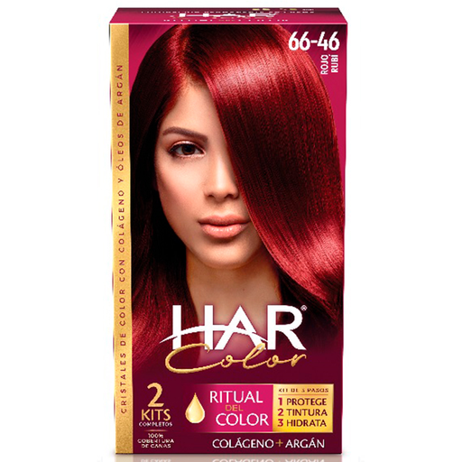 [01696] TINTE HAR CREMA#66-46 ROJO RUBIx2KITS 