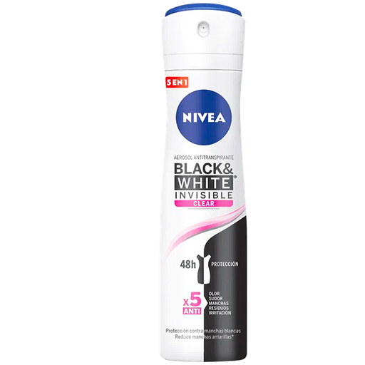 [09931] DESOD NIVEA B&W INVISIBLE CLEAR AERx150ML 