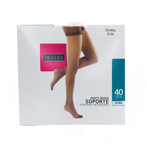 [00285] PANTY MEDIA INGESA LYCRA 40DEN GRAFITO S-M 
