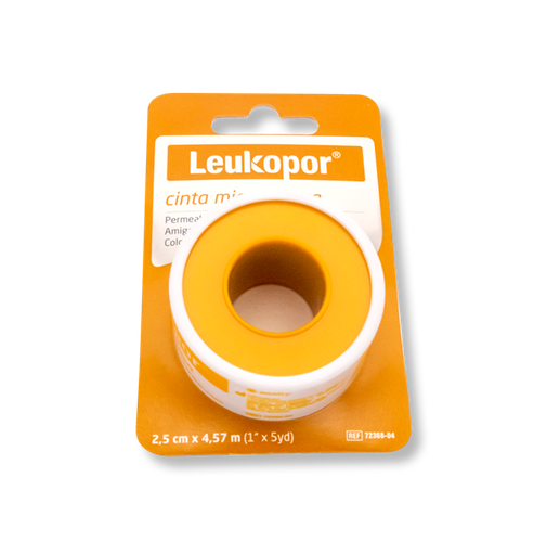 [03878] CINTA MICROP LEUKOPOR PIEL 2.5CMx4.57M REF.72368-04 