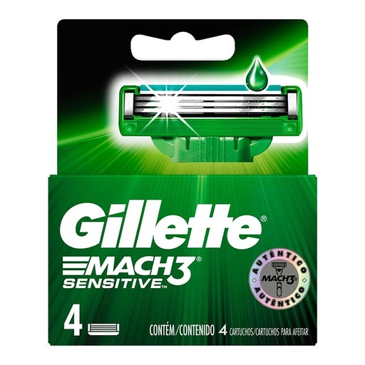 [01856] REPUESTO GILLETTE MACH-3 SENSITIVEx4 