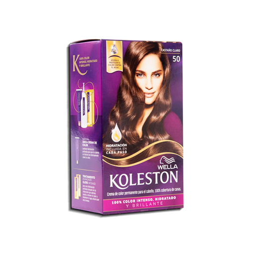 [01629] TINTE KOLESTON CREMA#50 CASTAÑO CLARO KIT 