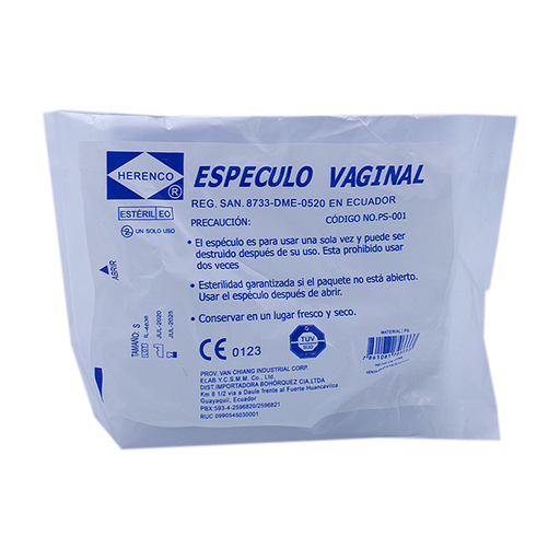 [03841] ESPECULO VAGINAL HERENCO DESCARTABLE SMALL 