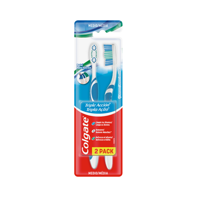 [02184] CEPILLO COLGATE TRIP-ACCION MEDIOx2PACK 