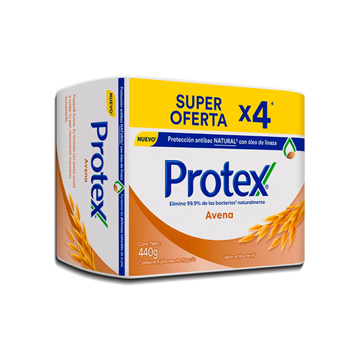 [00619] JABON PROTEX AVENA BARRAx110GRx4 
