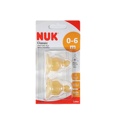 [02910] CHUPON NUK CLASSIC LATEX MEDIUM 0-6Mx2 
