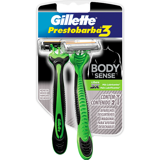 [01858] AFEIT GILLETTE PRESTOB-3 BODY SENSE BLISTx2 