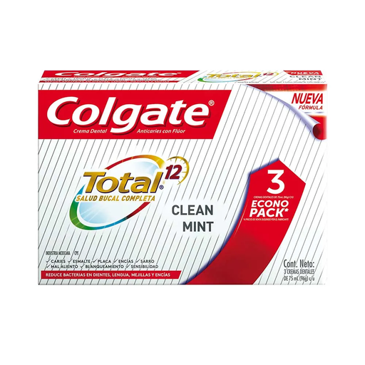 [02318] PASTA COLGATE TOTAL12 CLEAN MINTx75ML PACKx3 