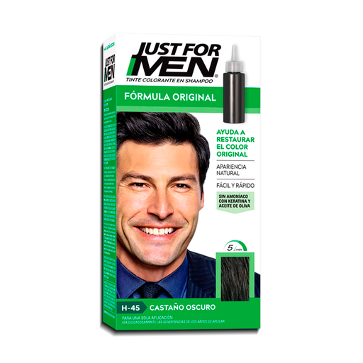 [01717] TINTE-SHAMP JUST F-MEN H-45 CASTAÑO-OSC KIT 