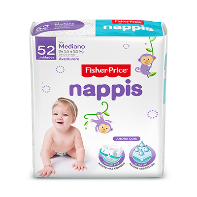 [02709] PAÑAL NAPPIS FISHER-P Mx52 