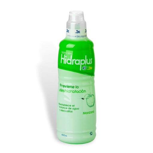 [07178] HIDRAPLUS ZINC MANZANA  SOL-ORALx45MEQx400ML