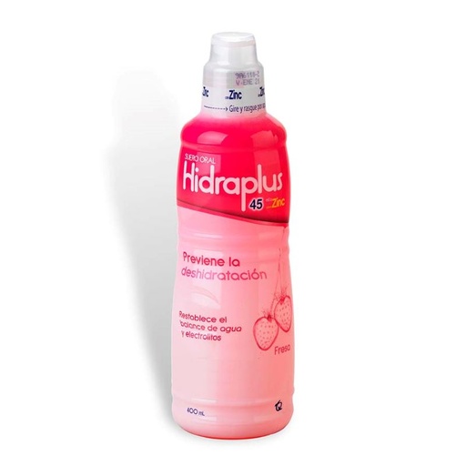 [07177] HIDRAPLUS ZINC FRESA  SOL-ORALx45MEQx400ML