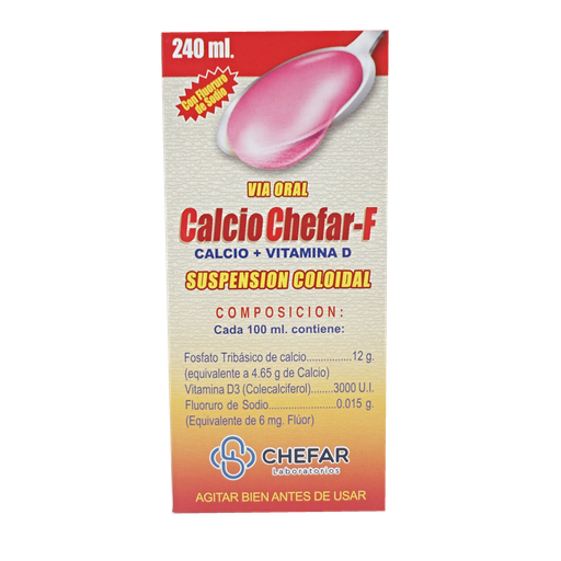 [07511] CALCIO CHEFAR-F  SUS-ORALx232.5/0.3MG/5MLx240ML