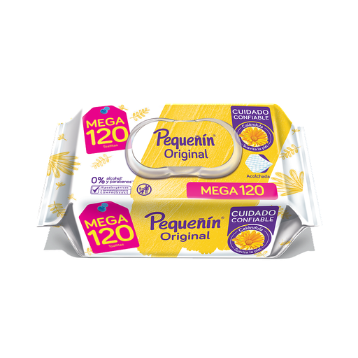 [02760] TOALLITAS PEQUEÑIN ORIGINAL FLOWPACKx120 