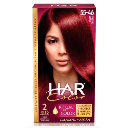 [01692] TINTE HAR CREMA#55-46 ROJO CEREZAx2KITS 