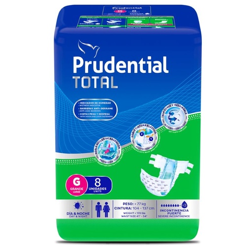[03694] PAÑAL PRUDENTIAL TOTAL Gx8 
