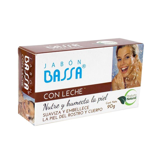 [00800] JABON BASSA LECHE BARRAx90GR 