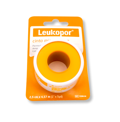 [03898] CINTA MICROP LEUKOPOR PIEL 2.5CMx4.57M REF.72368-01 