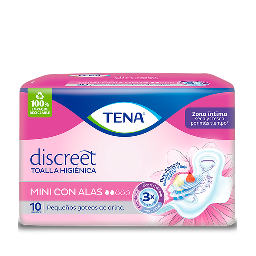 [03706] TOALLA HIG TENA MUJER MINI C-ALASx10 
