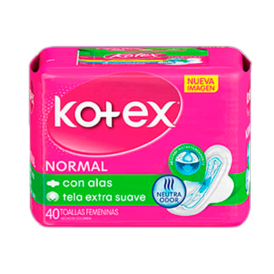 [00473] TOALLA HIG KOTEX NORMAL TELA E-SUAVE C-ALASx10 