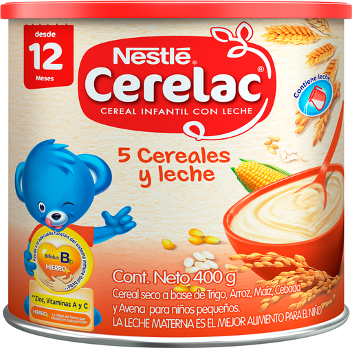 [10042] CEREAL CERELAC 5-CEREALES LECHE LATAx400GR 
