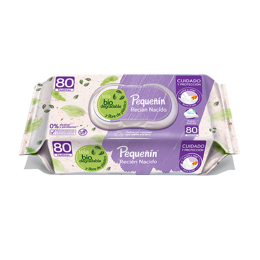 [02792] TOALLITAS HUM PEQUEÑIN REC-NAC FLOWPACKx80 