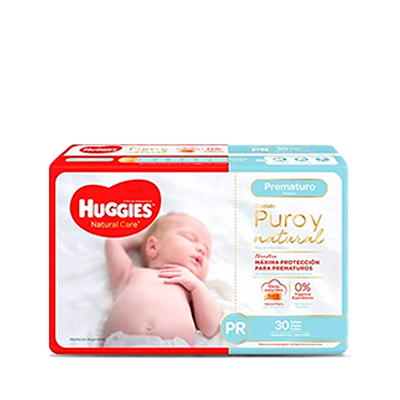 [02597] PAÑAL HUGGIES NAT-CARE PREMATUROx30 