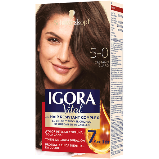[01752] TINTE IGORA VITAL CREMA#5-0 CAST-CLARO KIT 