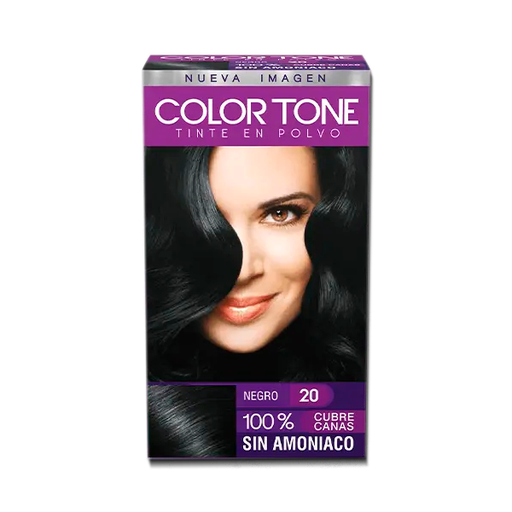[01633] TINTE COLOR TONE POLVO #20 NEGRO KIT 