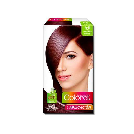 [01727] TINTE COLORET CREMA#4-6 VINO PROFUND BORGOÑA KIT 