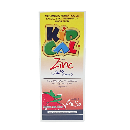 [07533] KIDCAL C-ZINC FRESA SUS-ORALx300/7.5MG/2.5UG/5MLx180ML 