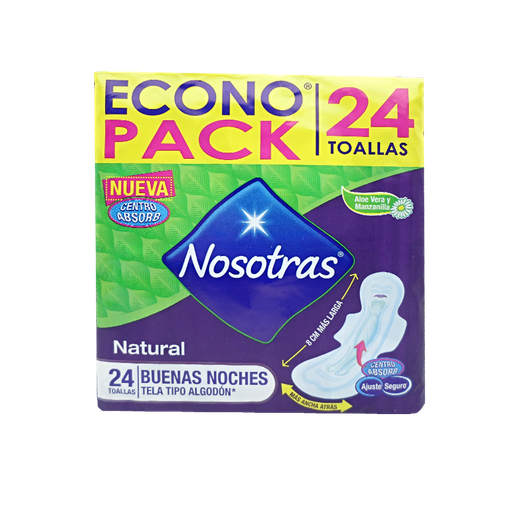 [00500] TOALLA HIG NOSOTRAS NATURAL B/N C-ALASx24 