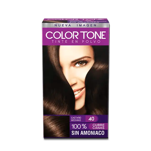 [01641] TINTE COLOR TONE POLVO#40 CASTAÑO MEDIANO KIT 