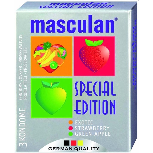 [09944] PRESERV MASCULAN FRUTTI EDITION CAJAx3 