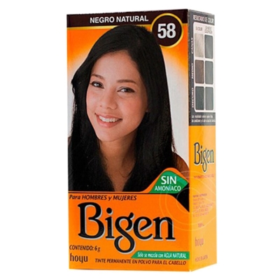[01600] TINTE BIGEN POLVO#58 NEGRO NATURALx6GR 