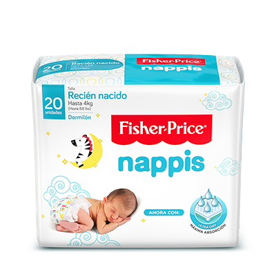 [02718] PAÑAL NAPPIS FISHER-P REC-NACIDO RNx20 
