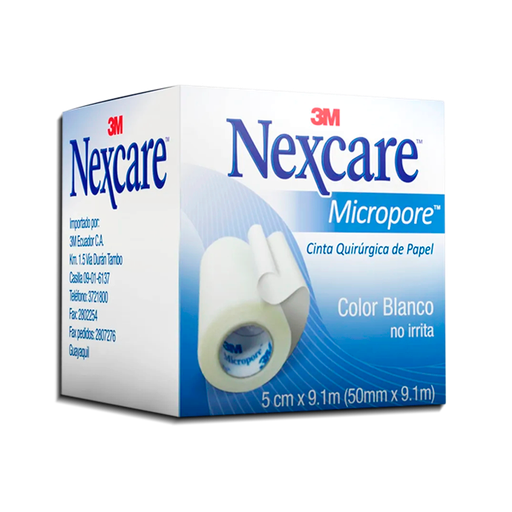 [03868] CINTA NEXCARE MICROP BLANCO QUIRUR 7.6CMx9.1M 