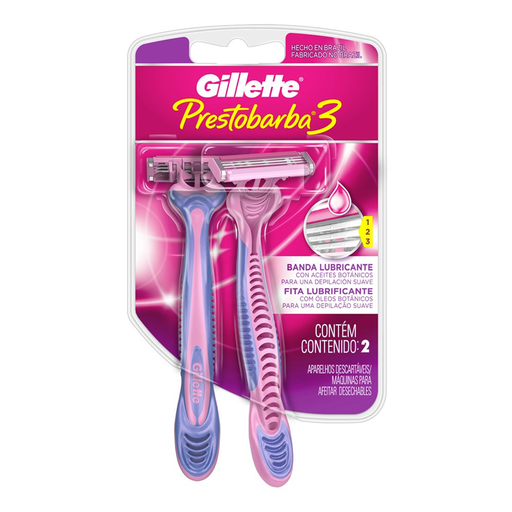 [01818] AFEIT GILLETTE PRESTOB-3 MUJER BLISTx2 