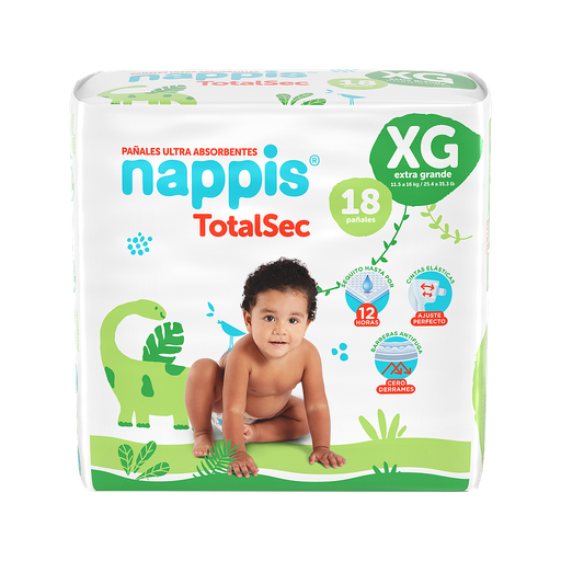 [60822] PAÑAL NAPPIS TOTALSEC XGx18 