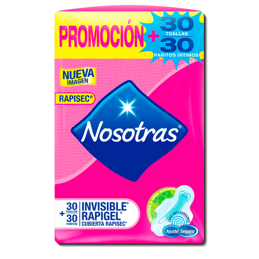 [61591] TOALLA HIG NOSOTRAS INVIS RAPIGx30+30 PAÑIT 