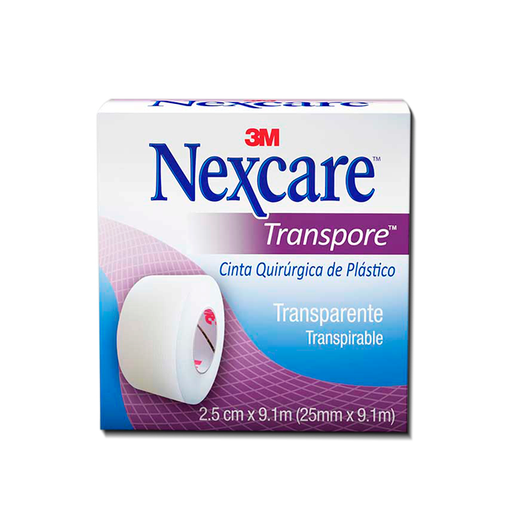 [61636] CINTA NEXCARE TRANSPORE QUIRUR 12MMx3M 