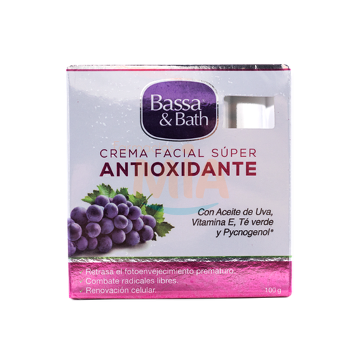 [62085] CREMA BASSA&BATH ANTIOXIDANTE UVA FACx100GR 