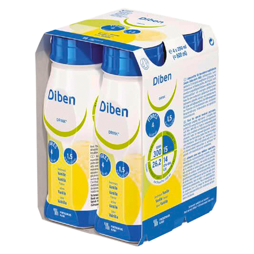 [62289] DIBEN LIQ VAINILLA BOTx200MLx4 PACK 