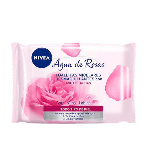 [62389] TOALLITAS HUM NIVEA MICELLAIR ROSAS FLOWPACKx25 