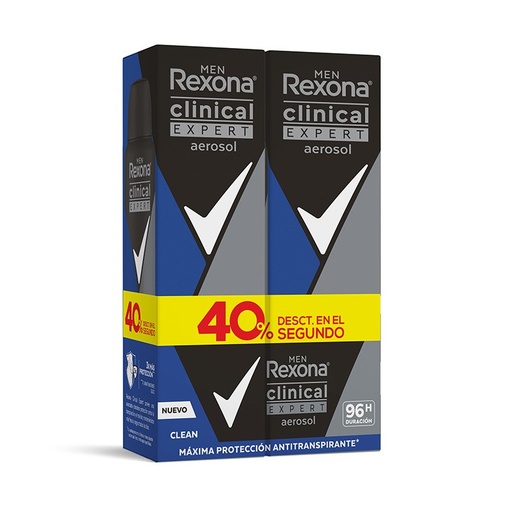 [62475] *DESOD REXONA MEN CLIN-EXP CLEAN AERx150ML+2DO 40% 