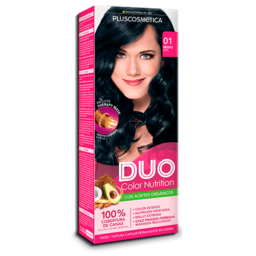 [63323] TINTE DUO CREMA#01 NEGRO AZUL KIT 