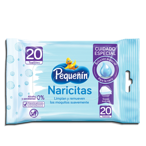[63488] TOALLITAS HUM PEQUEÑIN NARICITAS FLOWPACKx20 